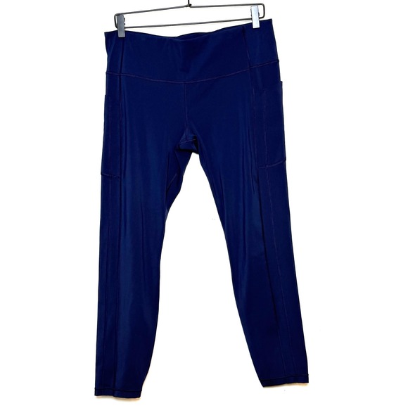 Athleta Pants - Athleta Ultimate Stash II 7/8 Tight Leggings Blue XL High Rise Pockets